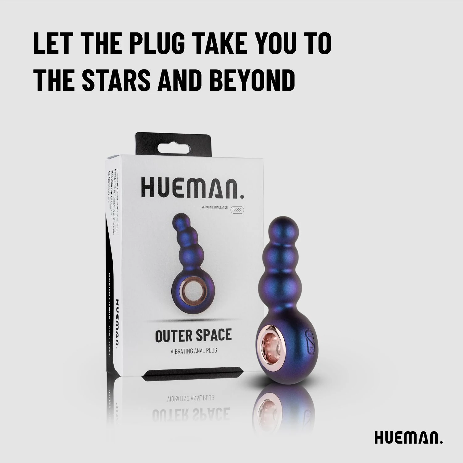 Wiederaufladbarer Outer Space Analplug mit USB-Ladekabel