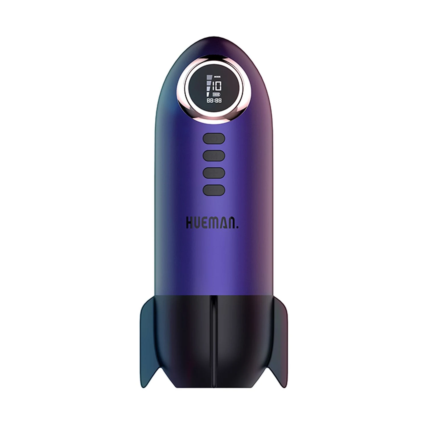 Hueman Rocket Masturbator mit LCD-Steuerdisplay und klarer Bedienung