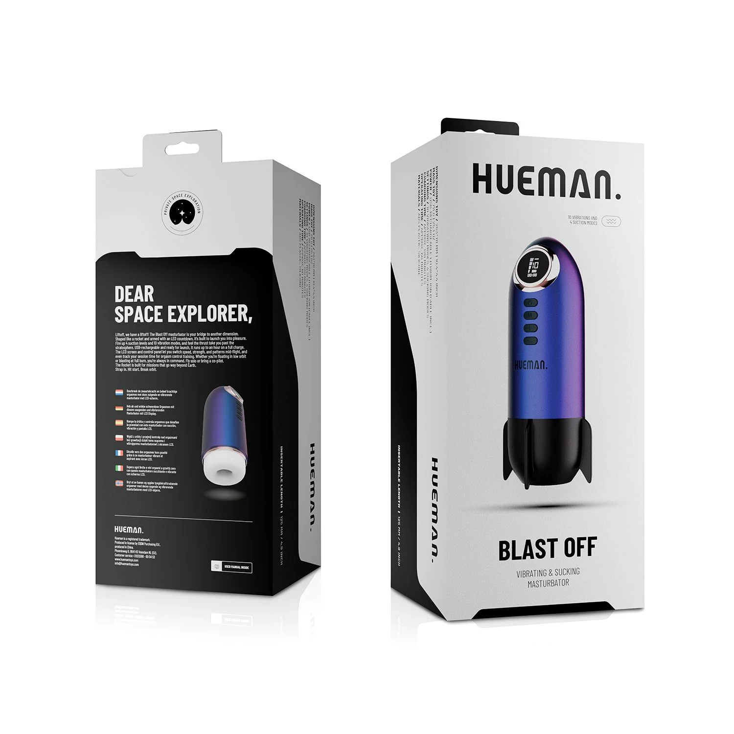 Hueman Masturbator Rocket mit auffälligem lila Design