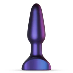 Hueman Space Force vibrierender Butt Plug in Lila mit konischer Spitze
