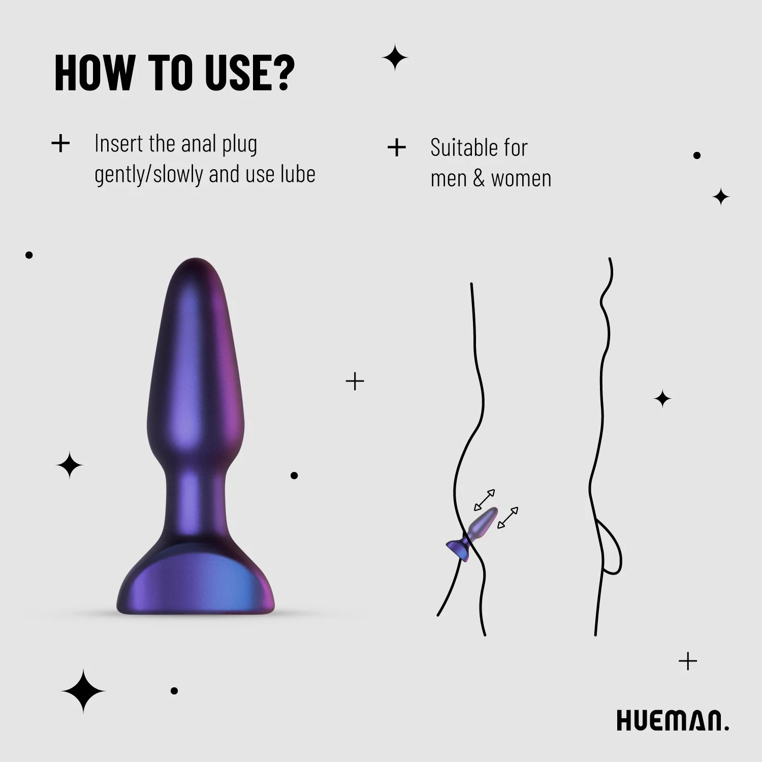 Vibrierender Butt Plug Space Force mit Druckknopf-Bedienung