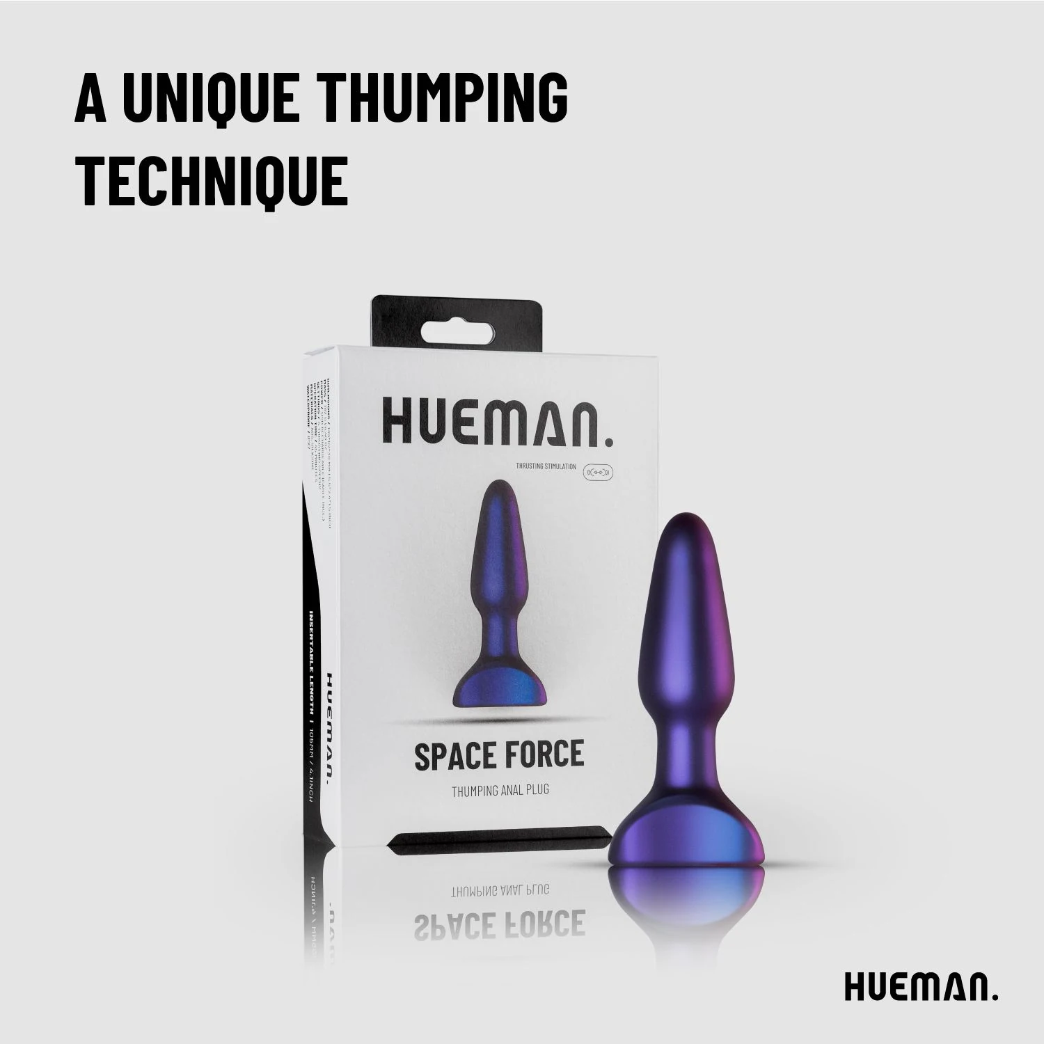 Wasserfester Space Force Butt Plug aus Silikon und ABS