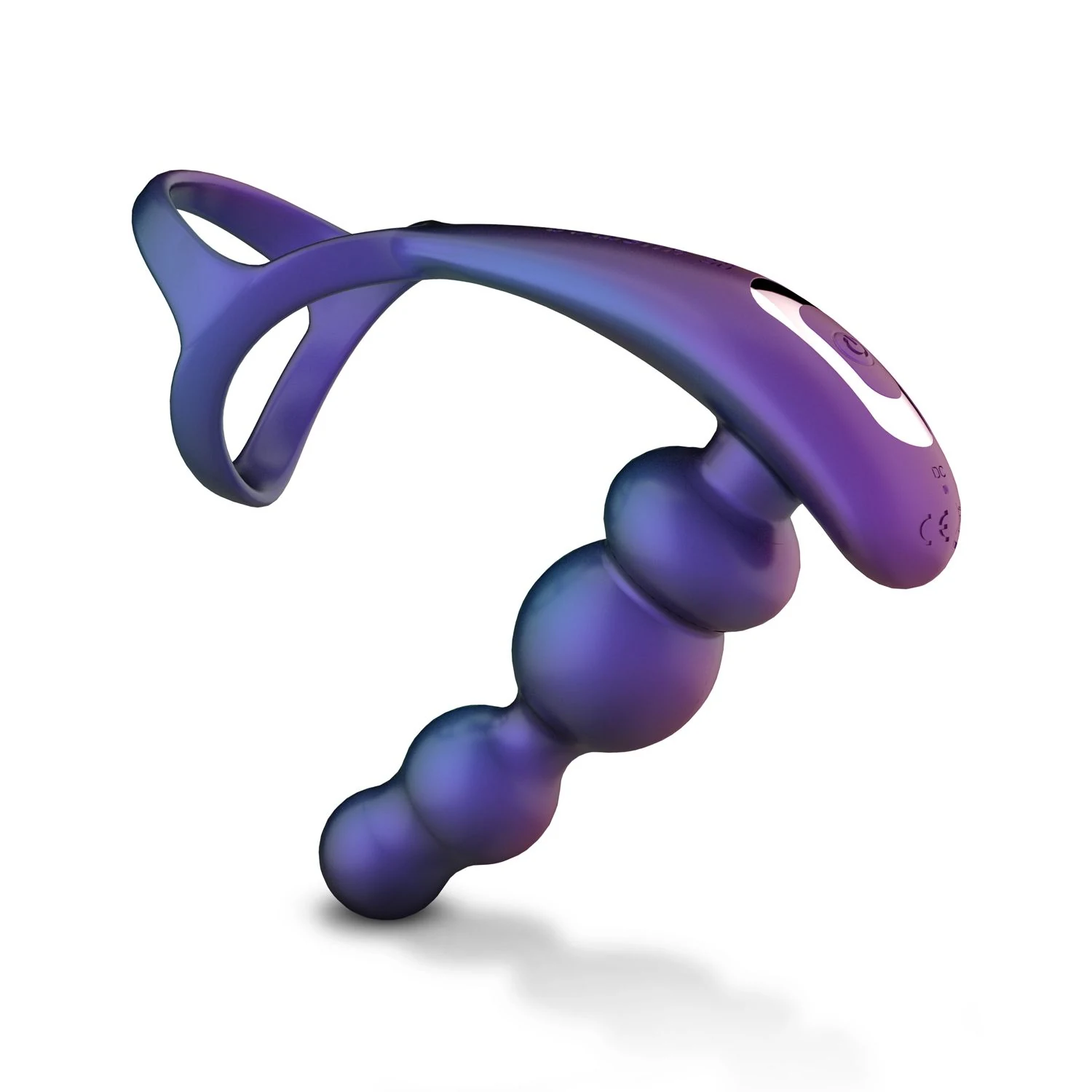 Lila Plug-Ring-Kombination für Penis, Skrotum und Anus von Hueman
