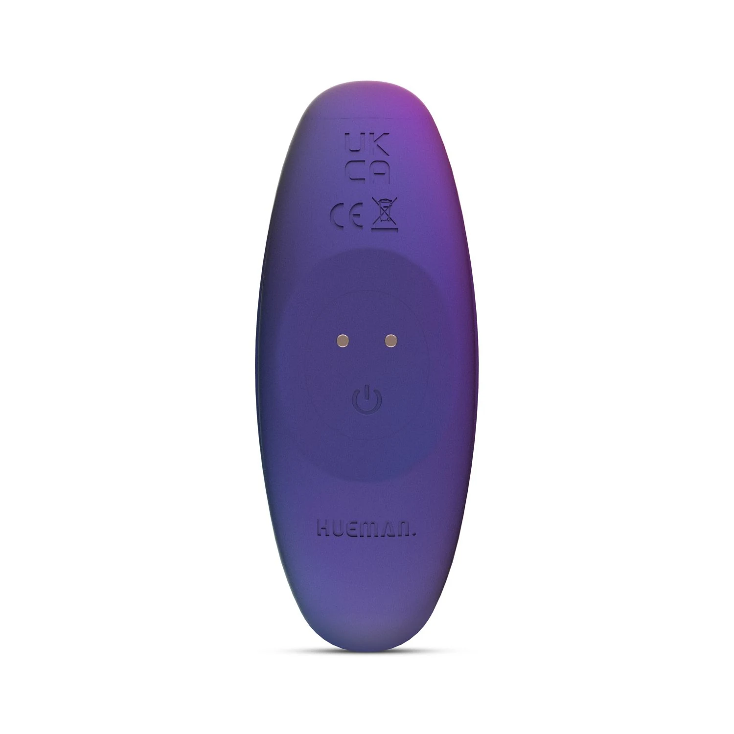 Lila Buttplug mit Druckknopf und normaler Lautstärke