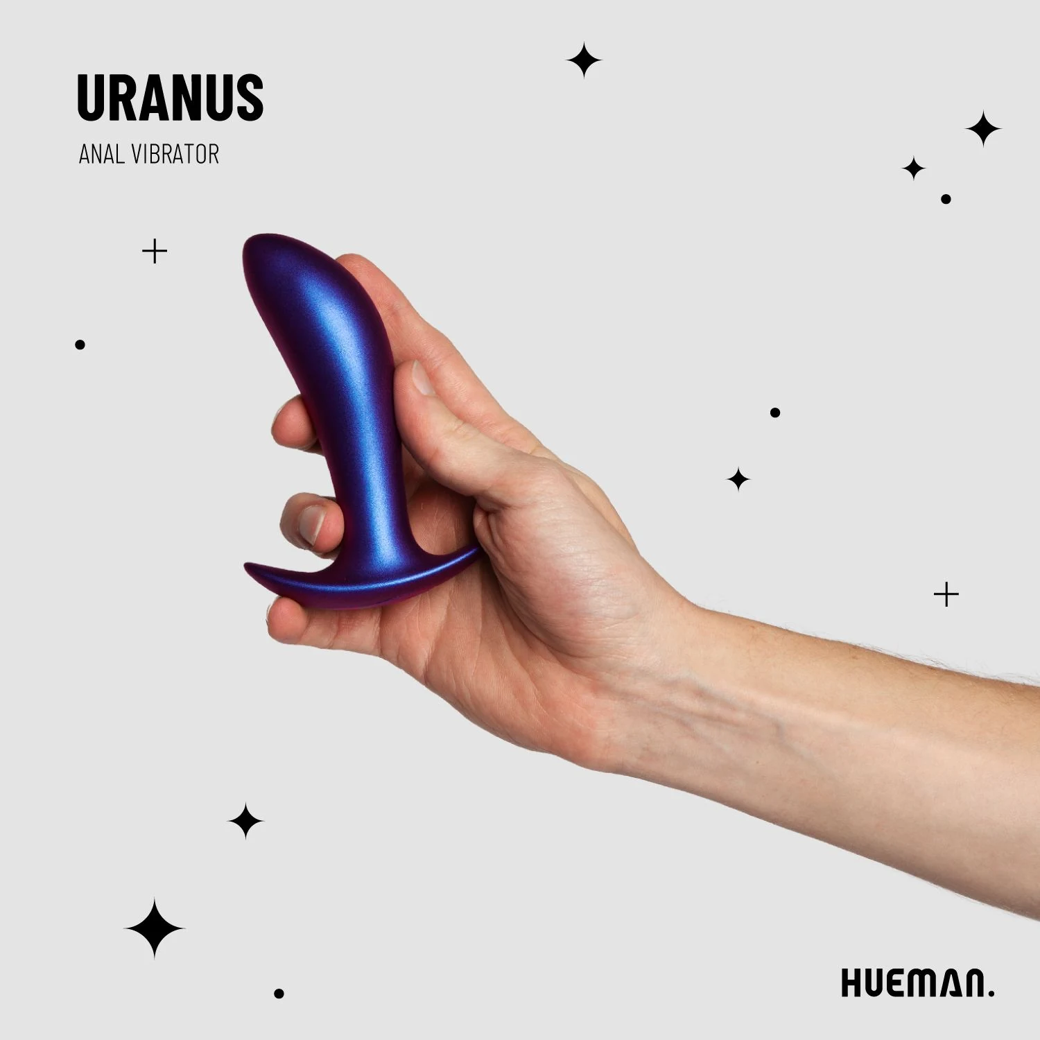 Analvibrator von Hueman mit schmaler Spitze und verjüngtem Schaft