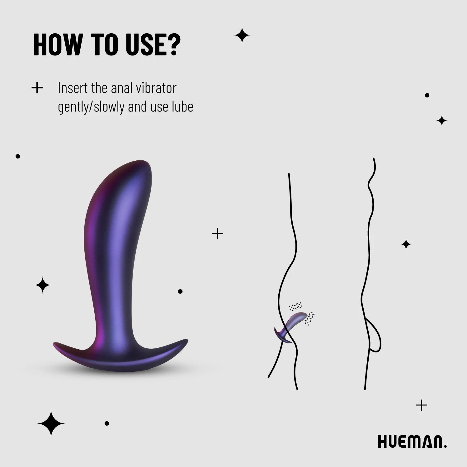 Hueman Uranus Vibrator mit 10 Vibrationseinstellungen und kabelloser Fernbedienung