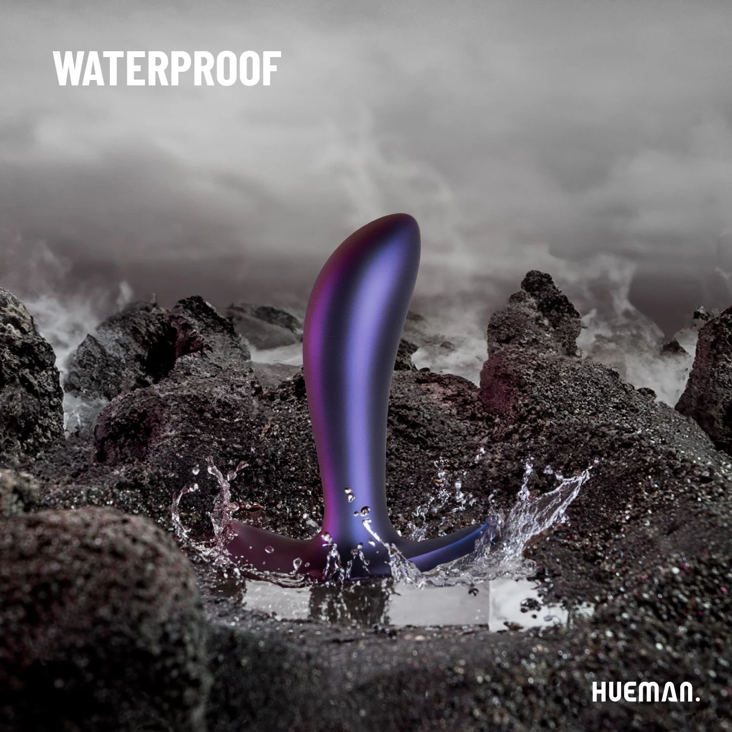 Wasserfester Analvibrator von Hueman in Lila für unisex Nutzung