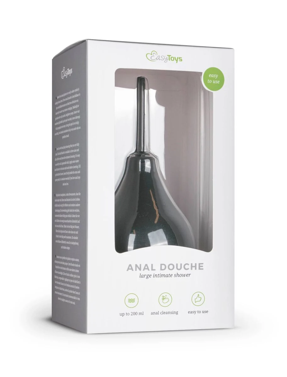 Schwarze Analdusche von Toys Anal Collection, einfach anzuwenden