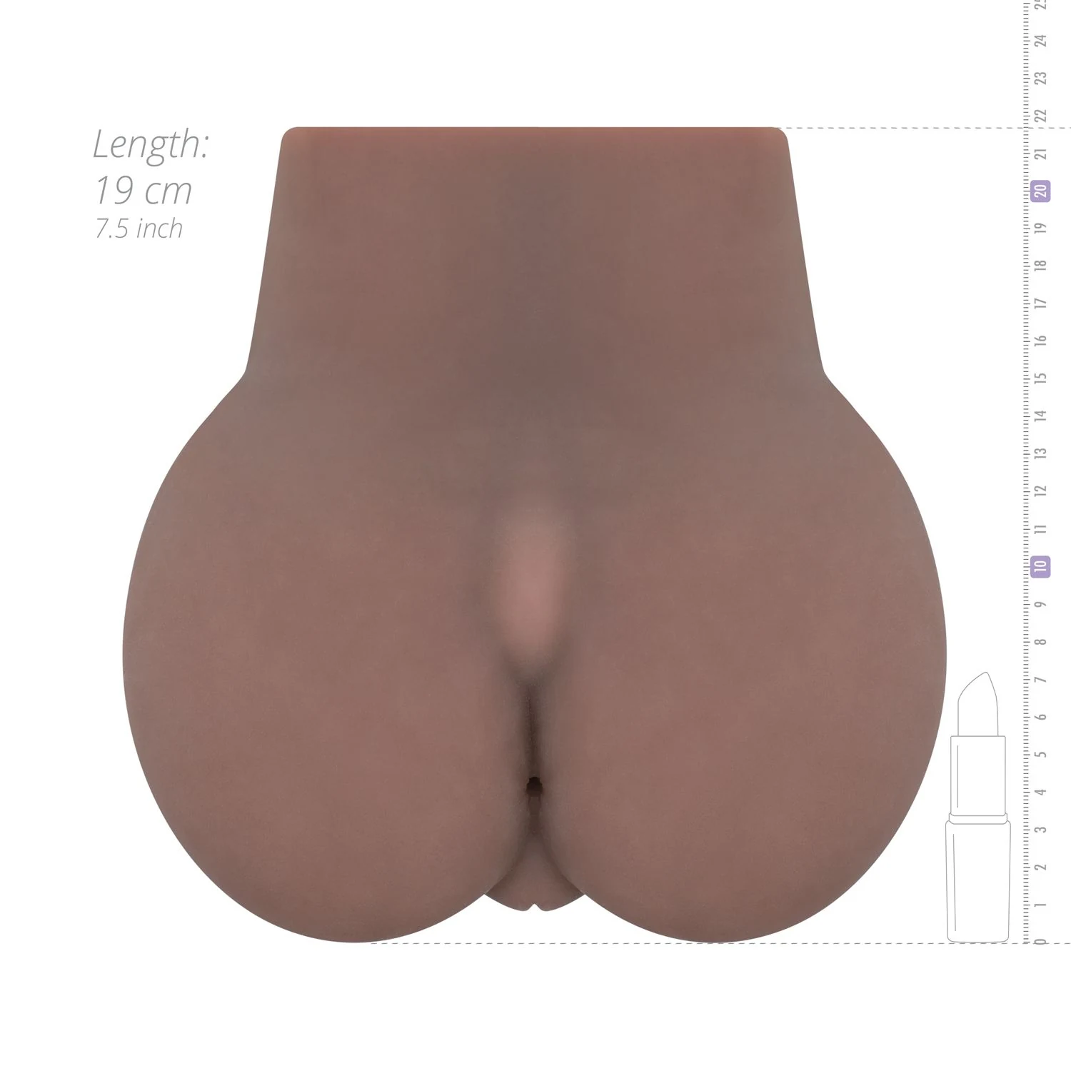 Realistischer Masturbator mit stimulierender Innenstruktur aus Noppen und Rippen