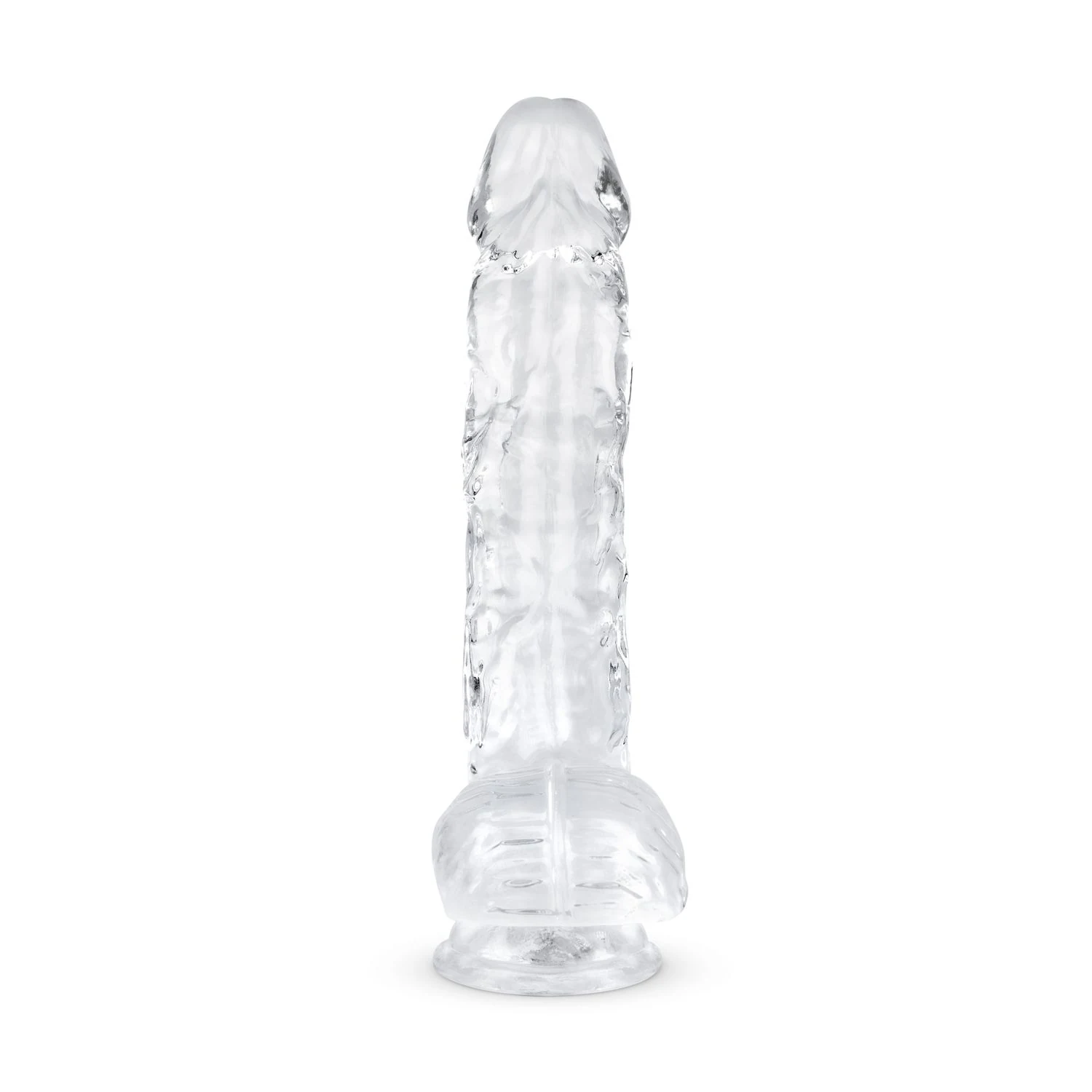 Weicher, biegsamer Jelly Dildo mit Hoden und Saugnapf für flexible Verwendung