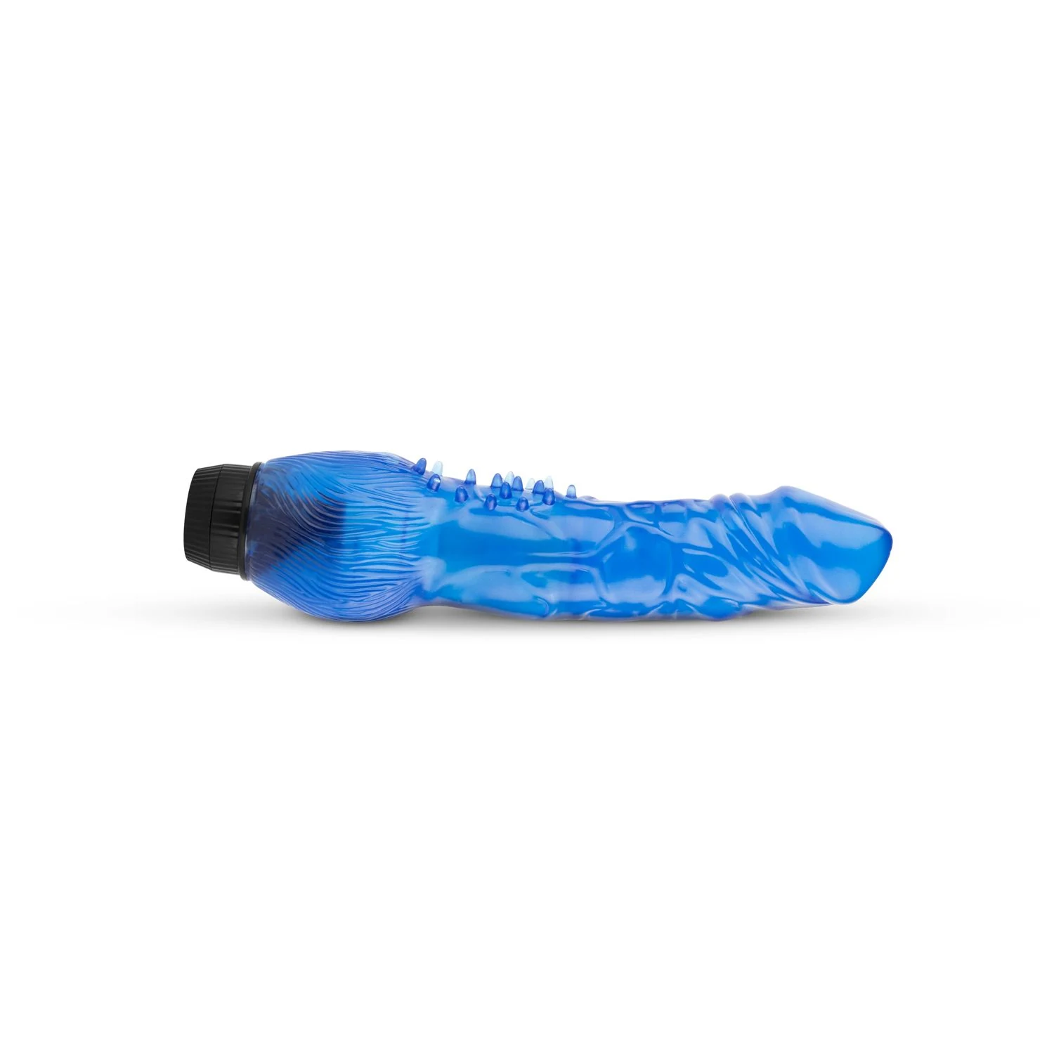 Realistischer Vibrator Blau, biegsam und mit extra dickem Schaft