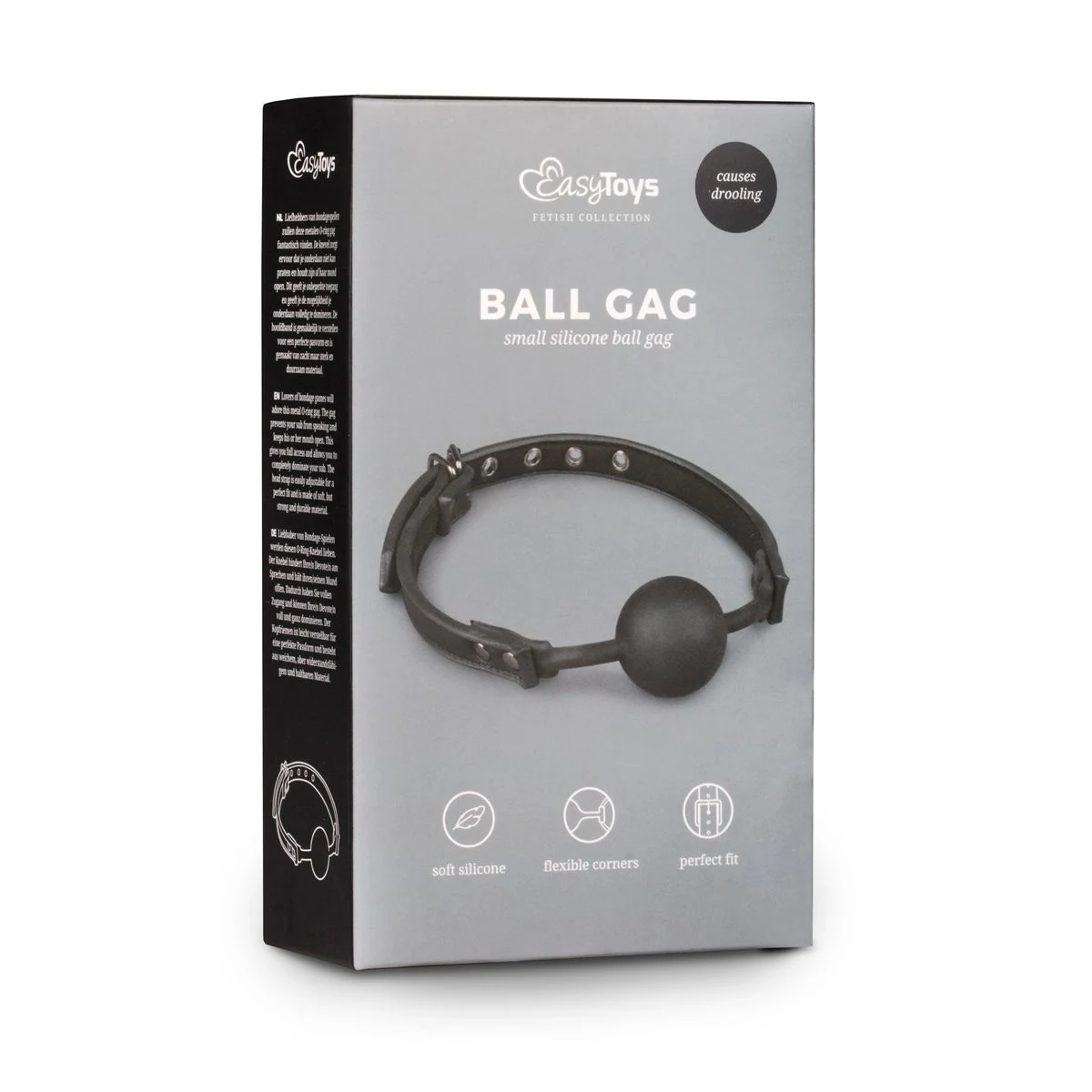 Schwarzer Kugelknebel für Bondage, unisex und für Beginner geeignet