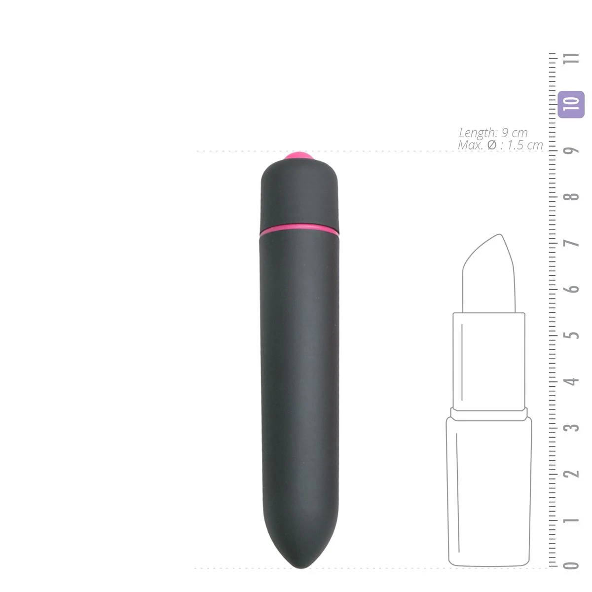 Kugelvibrator schwarz, wasserfest und einfach mitzunehmen für unterwegs