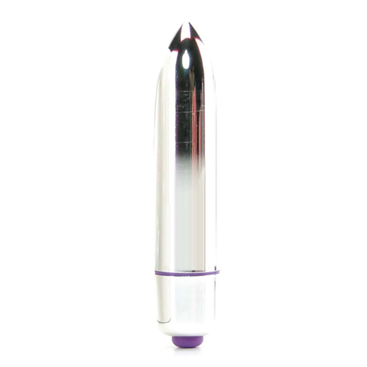 Kugelvibrator Silber als kompakter Mini-Vibrator mit 8 cm Länge und Druckknopf