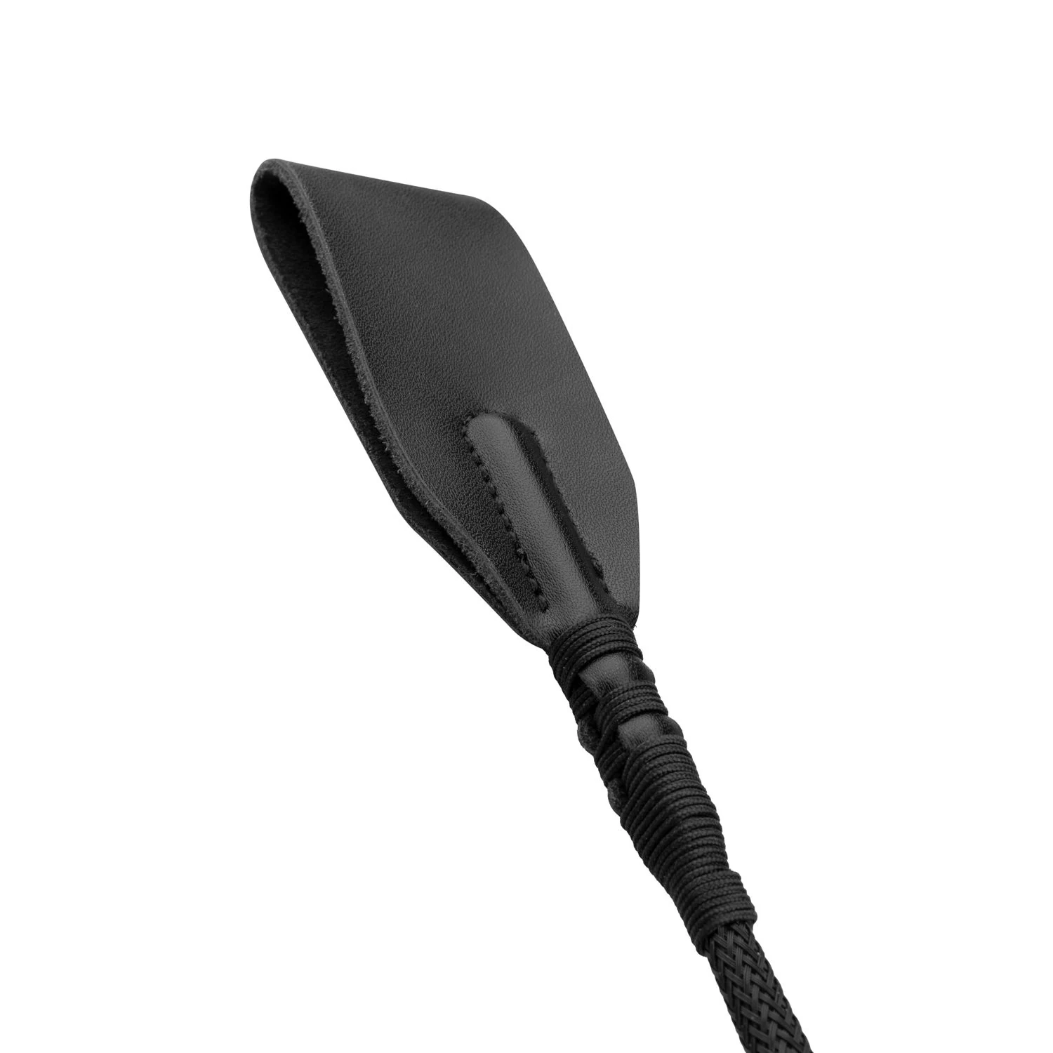 Schwarze Kunstleder Kurzpeitsche mit 450 mm Länge