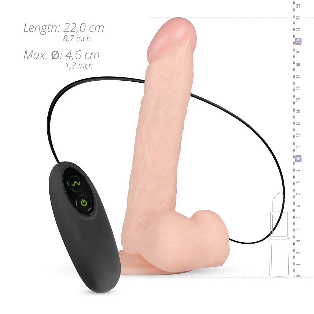 Realistischer Vibrator von Real Fantasy mit 10 Stufen