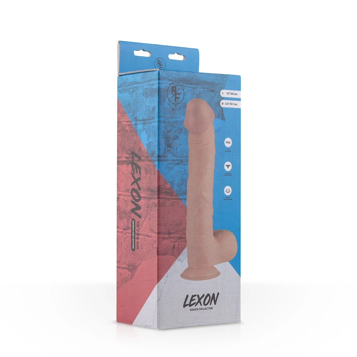 Biegsamer Real Fantasy Dildo mit Saugnapf und realistischer Struktur