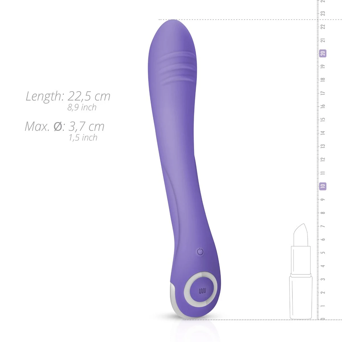 Detailansicht des Lici G-Punkt-Vibrators mit Druckknöpfen