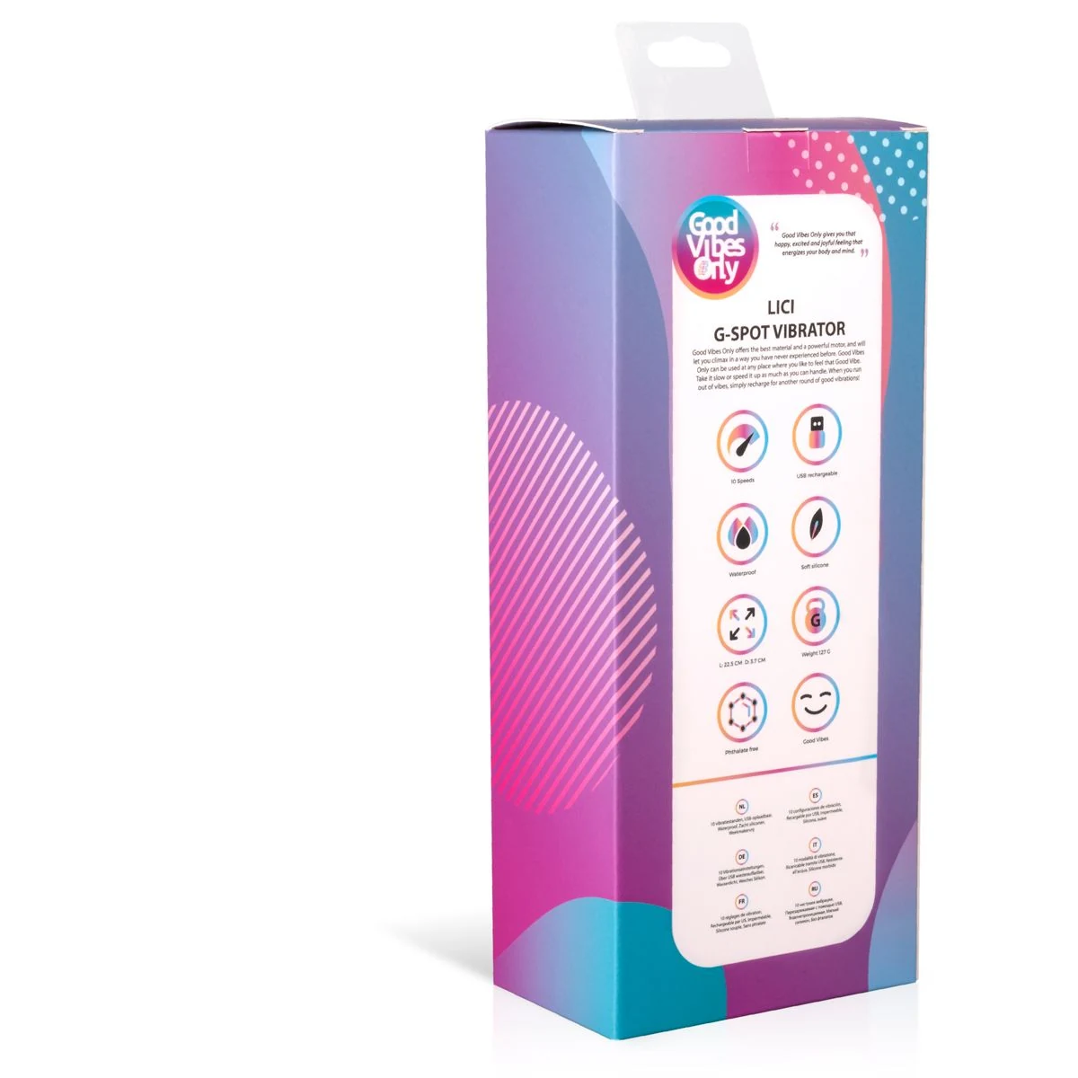 Lila Good Vibes Only G-Punkt-Vibrator mit USB-Aufladung