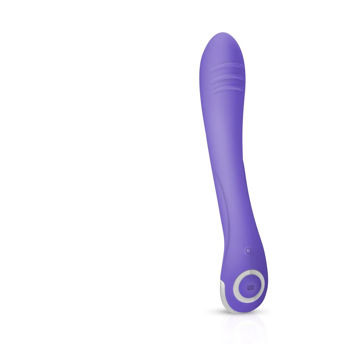 Lila G-Punkt-Vibrator mit realistischer Form und Druckknopf-Bedienung