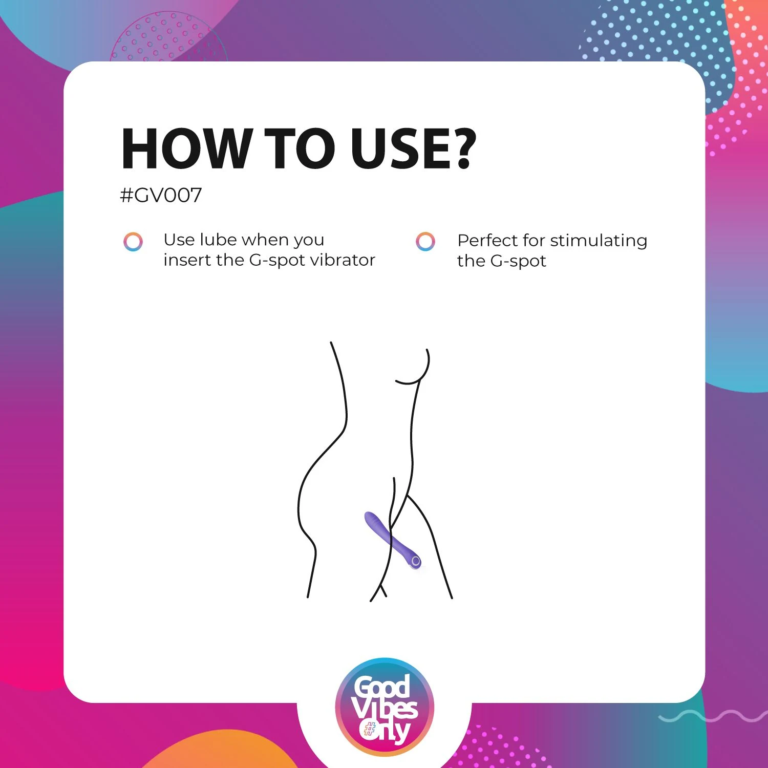 Lici G-Punkt-Vibrator mit farbigen LED-Leuchten an der Unterseite