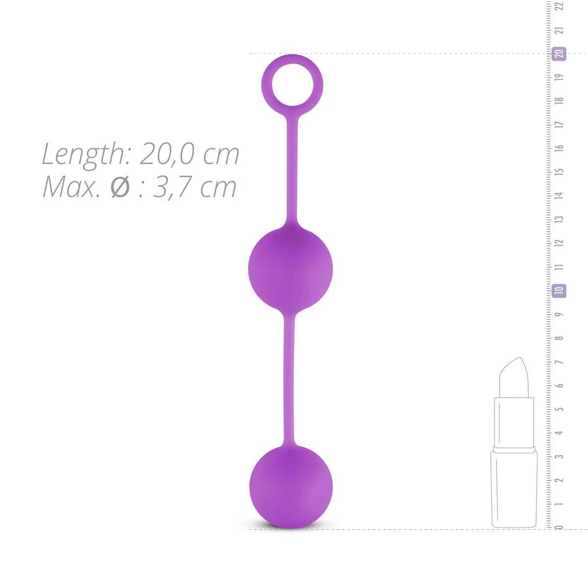 Biegsame Liebeskugeln in Lila für Beginner mit maximal 37 mm Durchmesser