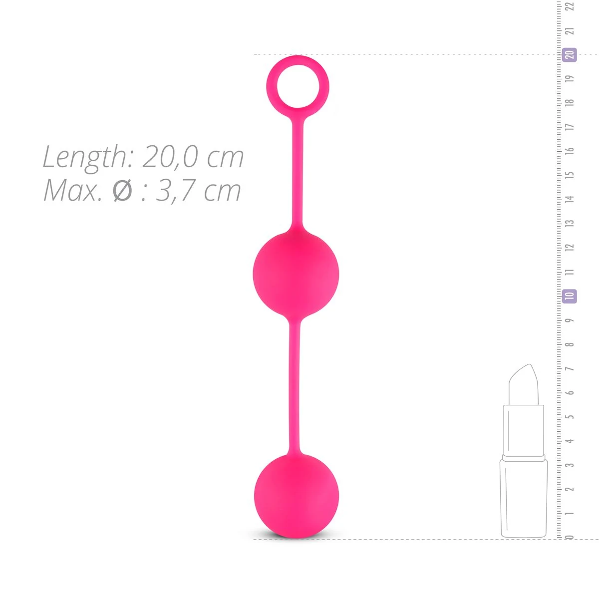 Rosa Liebeskugeln für vaginale Stimulation, geeignet für Beginner