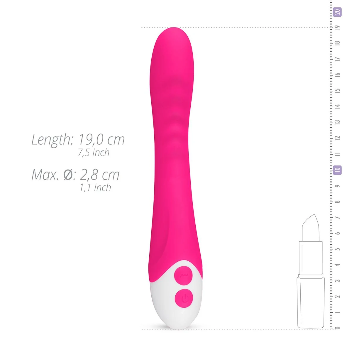 Rosa G-Punkt Vibrator mit biegsamem Schaft