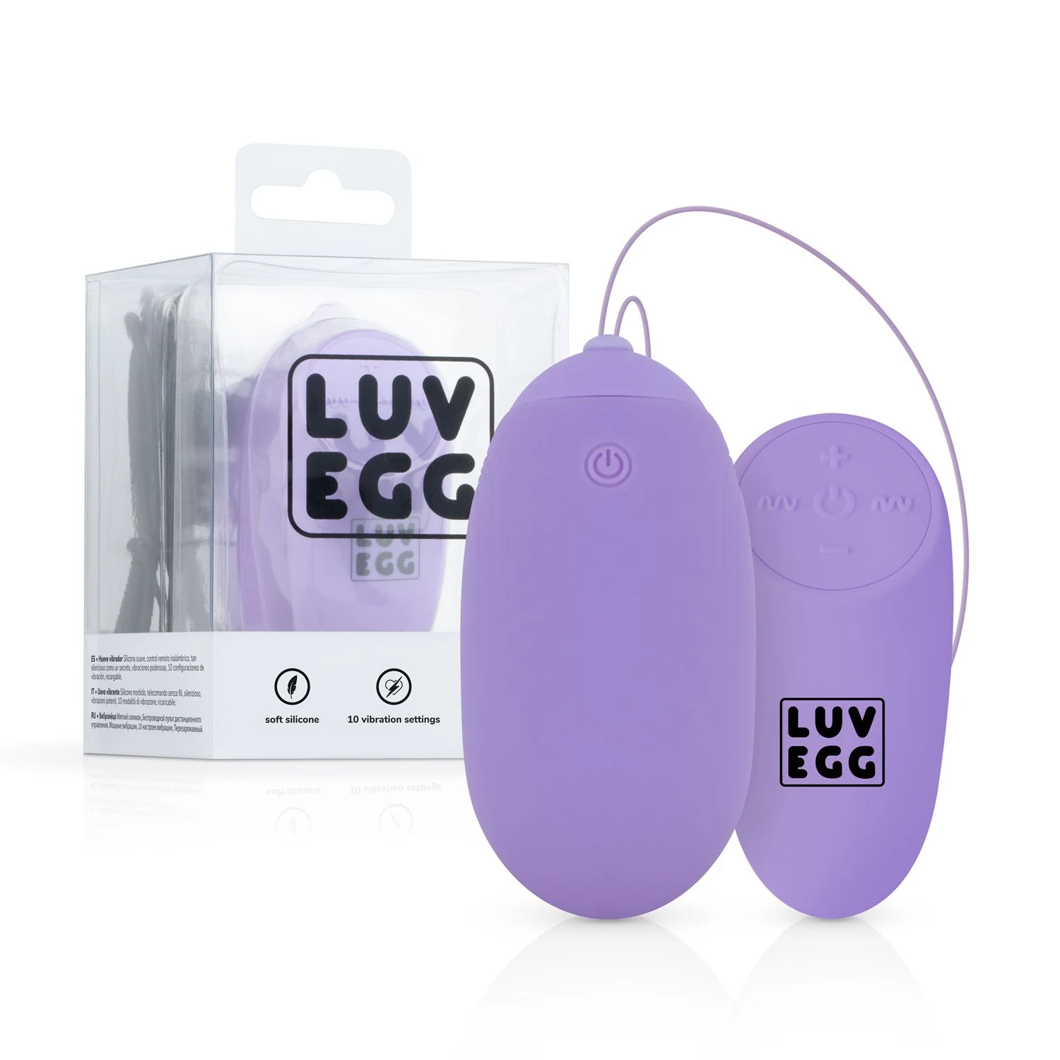Lila XL Vibro Ei mit verstellbarer Vibration