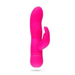 Mad Rabbit Vibrator in Rosa mit gebogener Spitze und flexiblem Klitorisarm