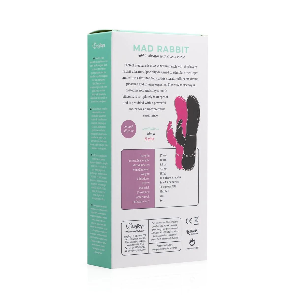 Rabbit Vibrator für Beginner in Rosa mit Multispeed-Vibration