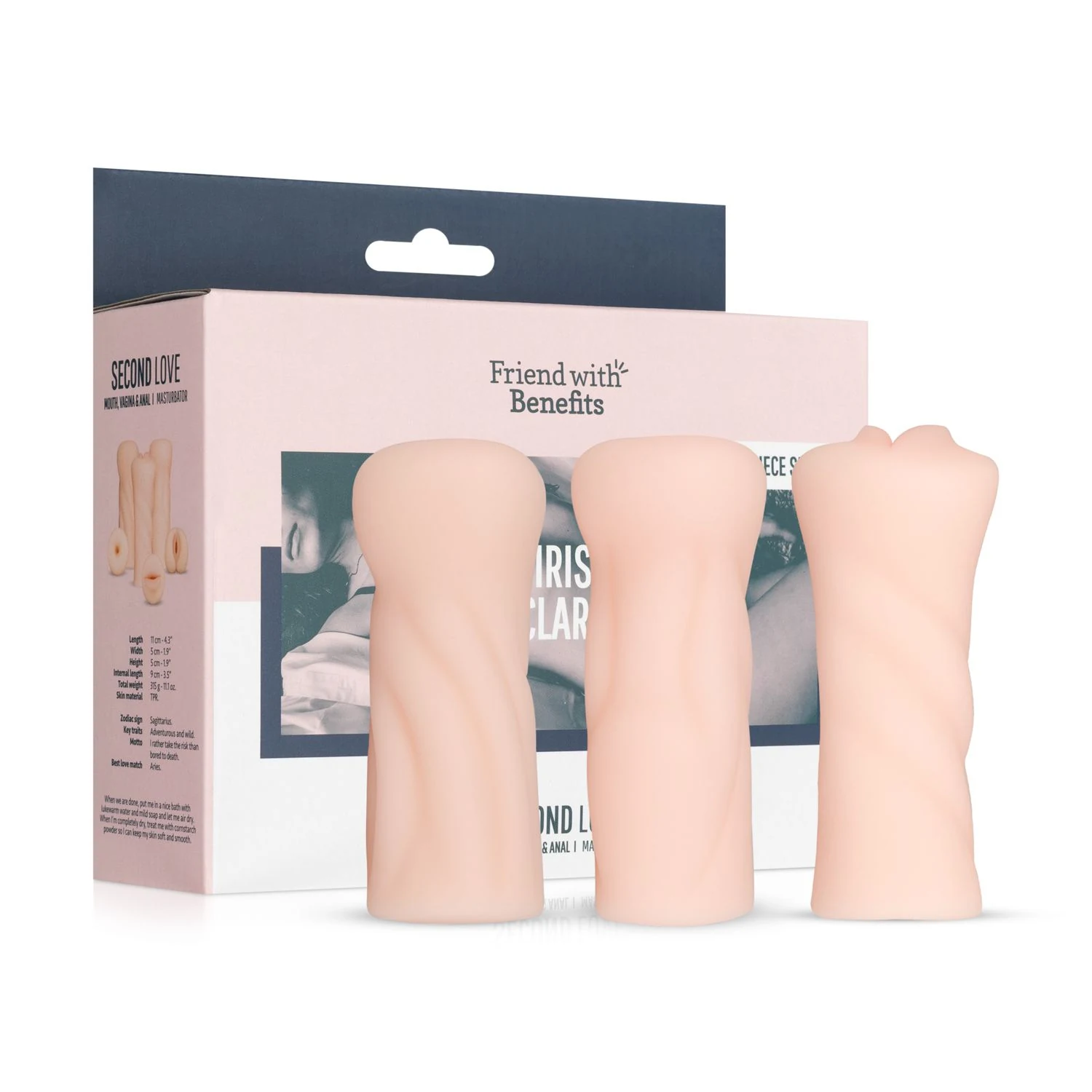 Masturbatoren Set von Friend with Benefits mit drei beige Designs