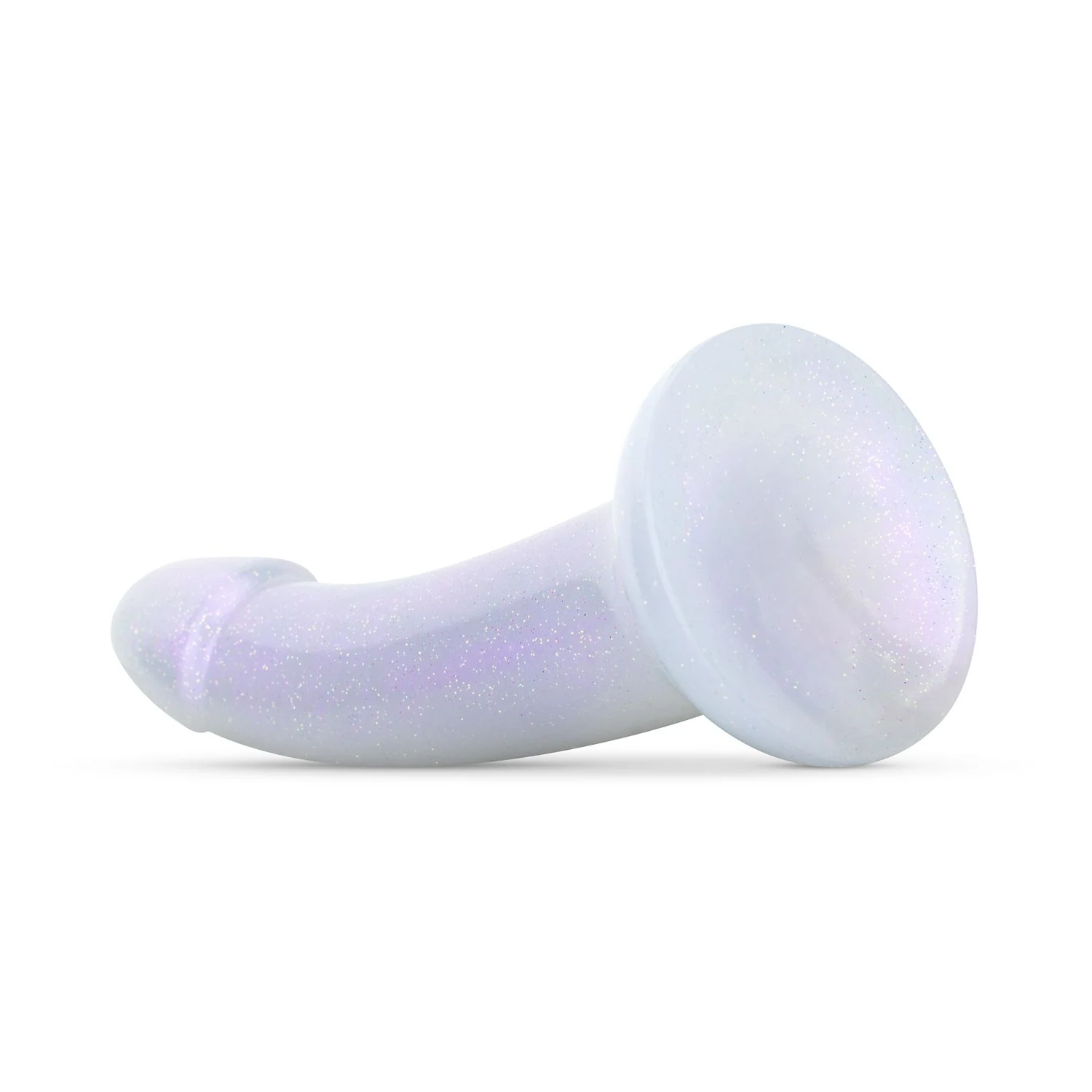 Weißer Dildo mit Saugnapf, geeignet für Strap-On und Gleitmittel auf Wasserbasis