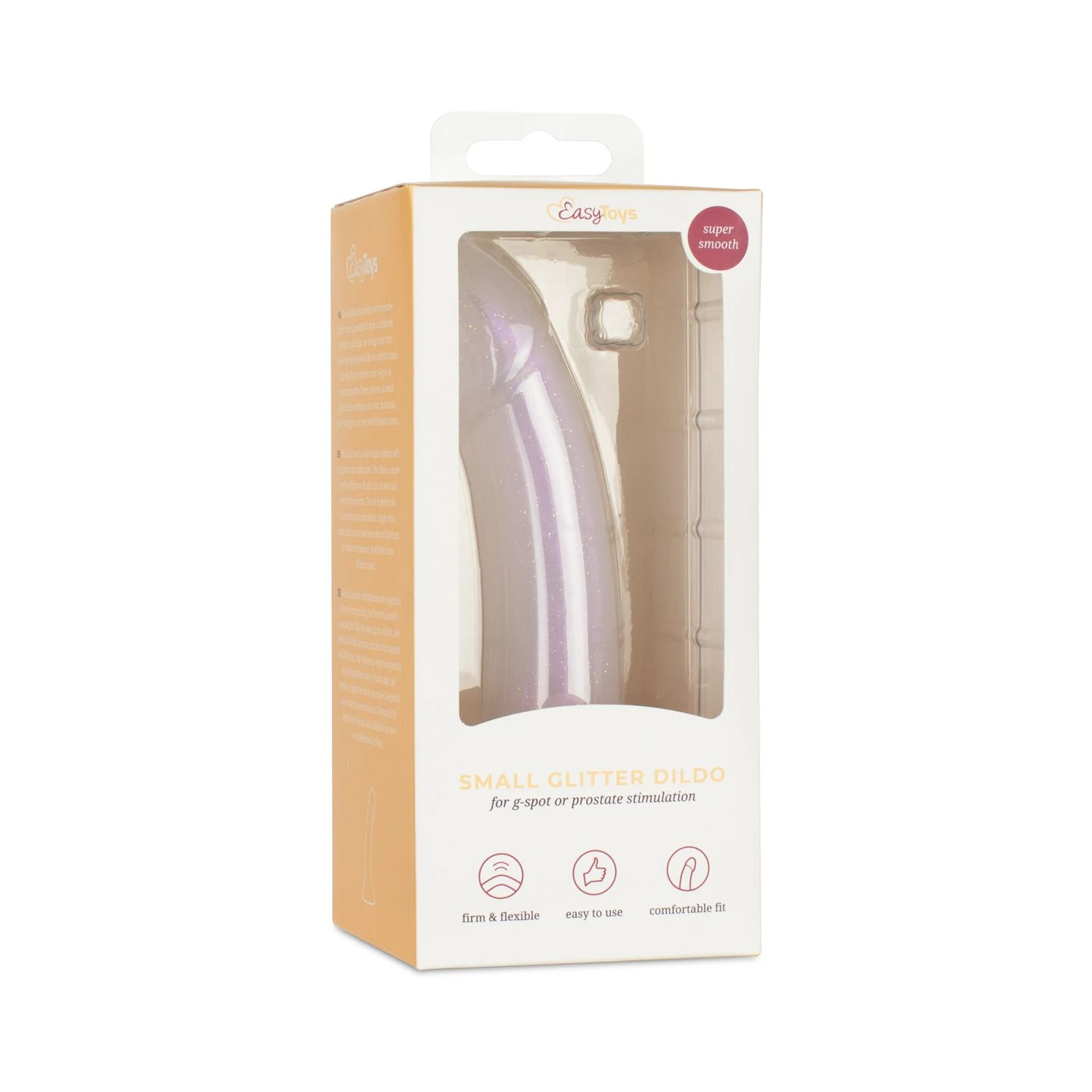Wasserfester Glitzer Dildo in Weiß mit hübschem Look und Penetrationsmöglichkeit