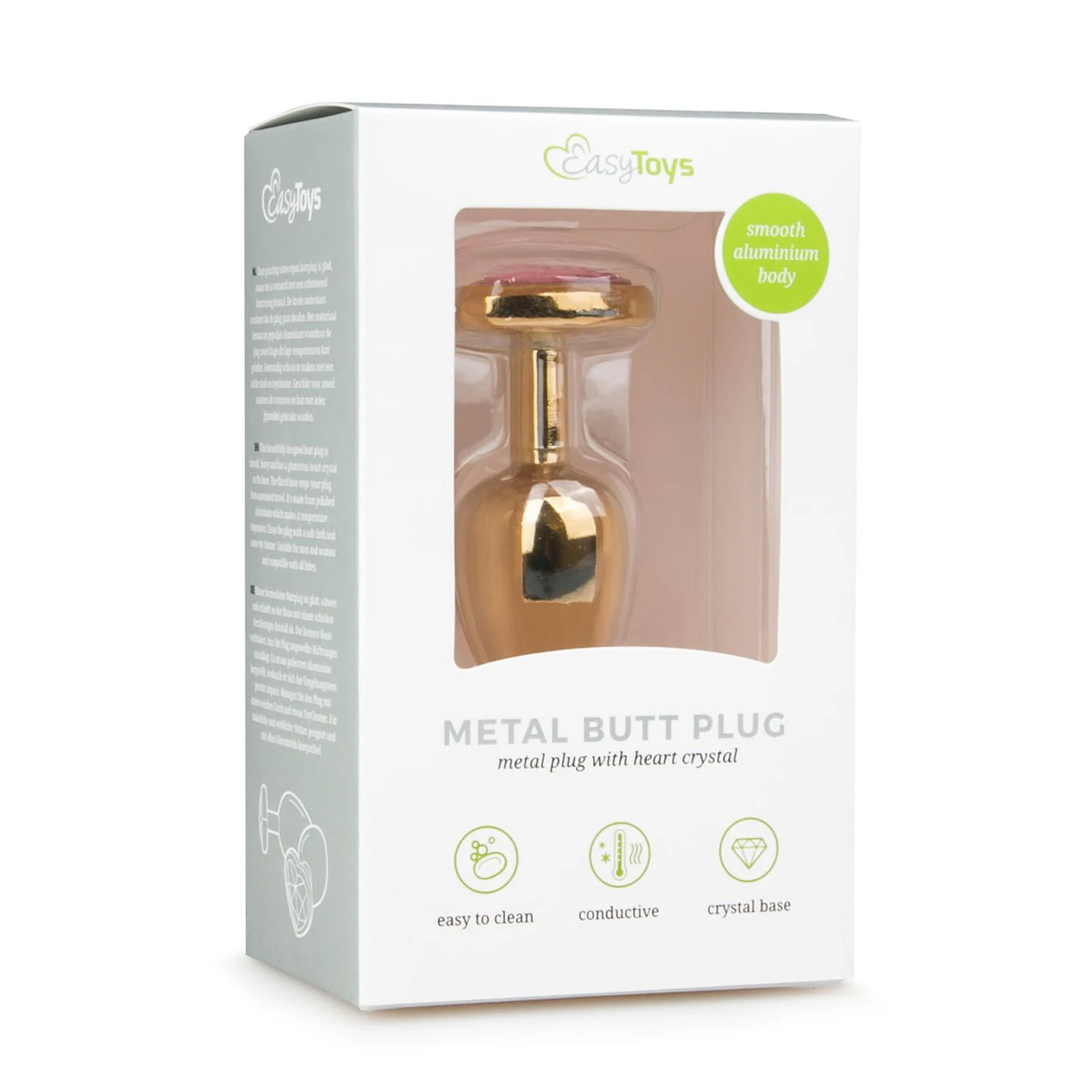 Goldfarbener Analplug aus Metall mit konischer Spitze und schmalem Hals