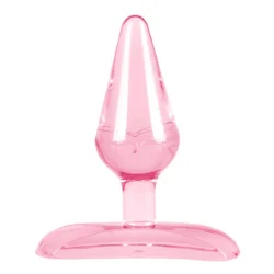 Mini Buttplug rosa mit Saugnapf, 70 mm lang und biegsam