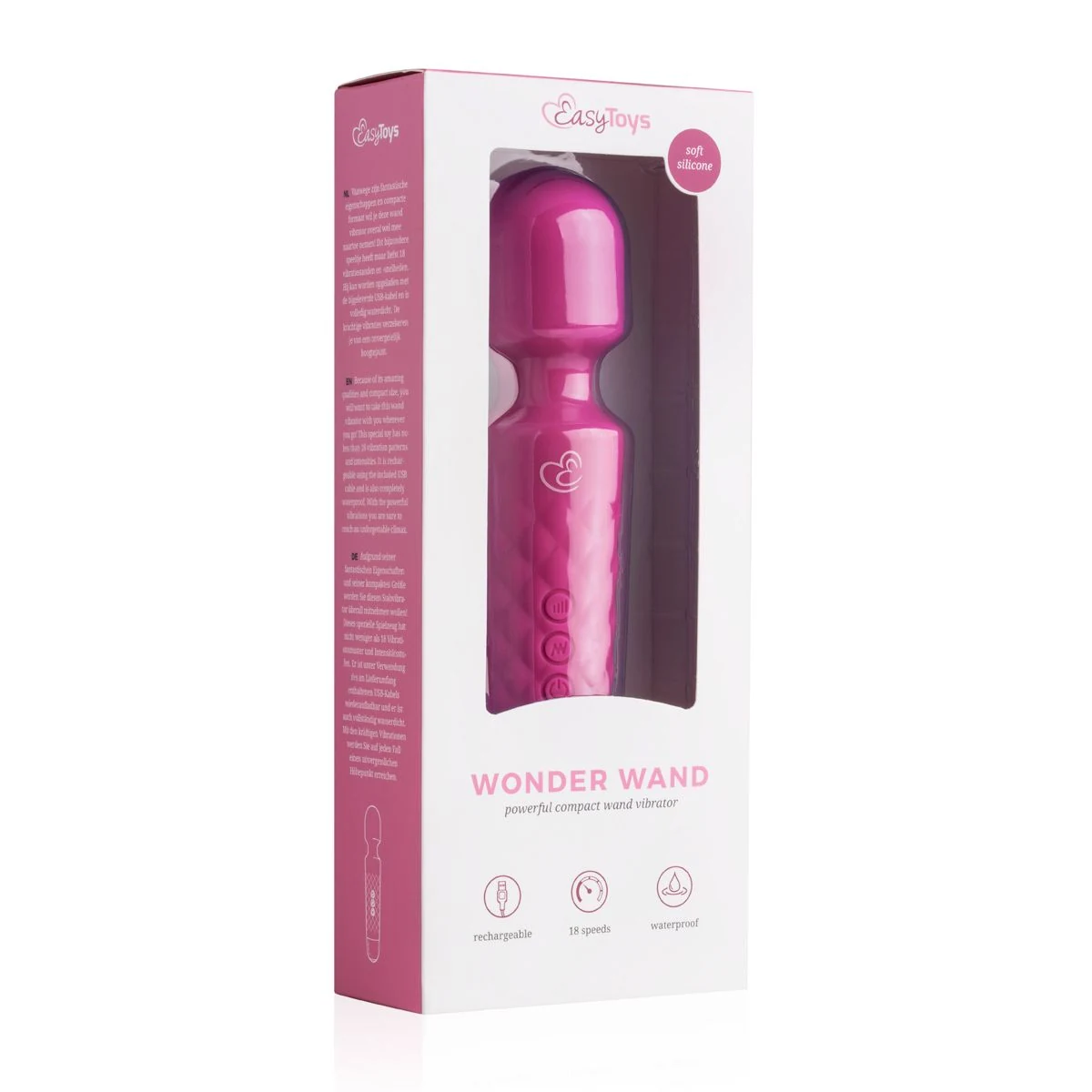 Rosa Wand Vibrator für Klitoris-Stimulation mit verstellbarer Vibration