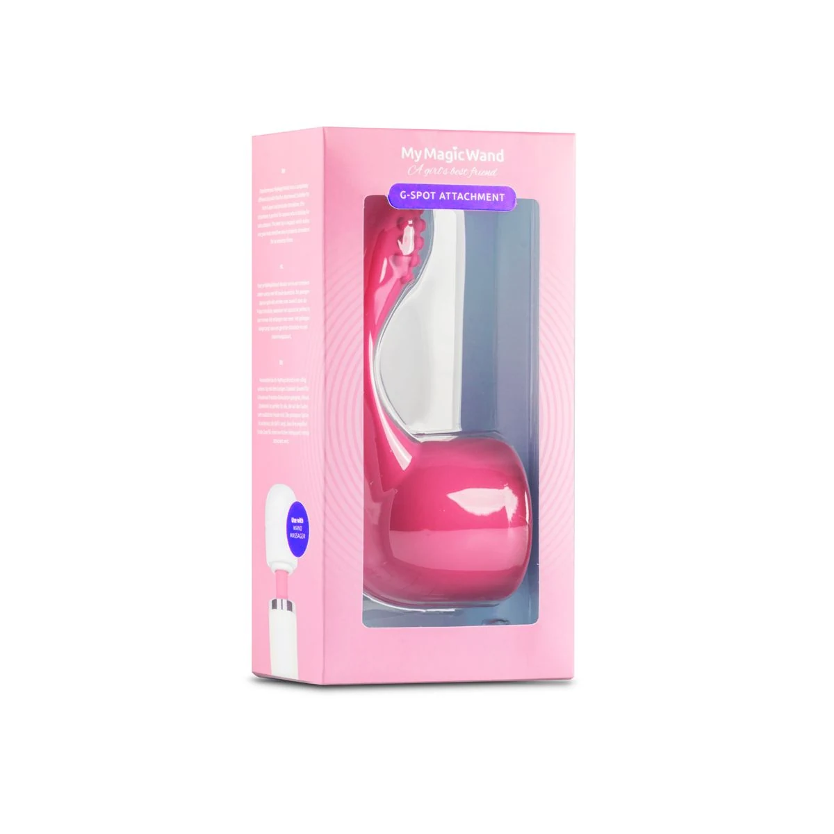Rosa Wand-Massagestab-Aufsatz für Einführtiefe bis 100 mm