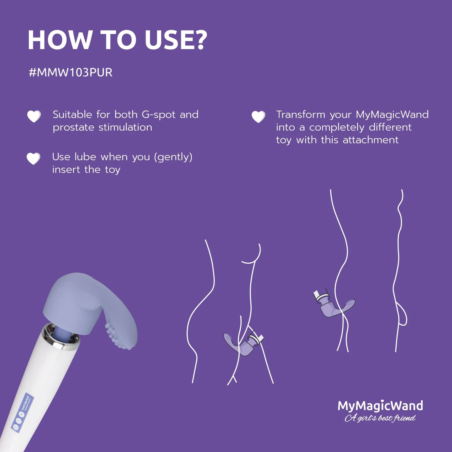 MyMagicWand Aufsatz in Lila für G-Punkt- und Prostatastimulation