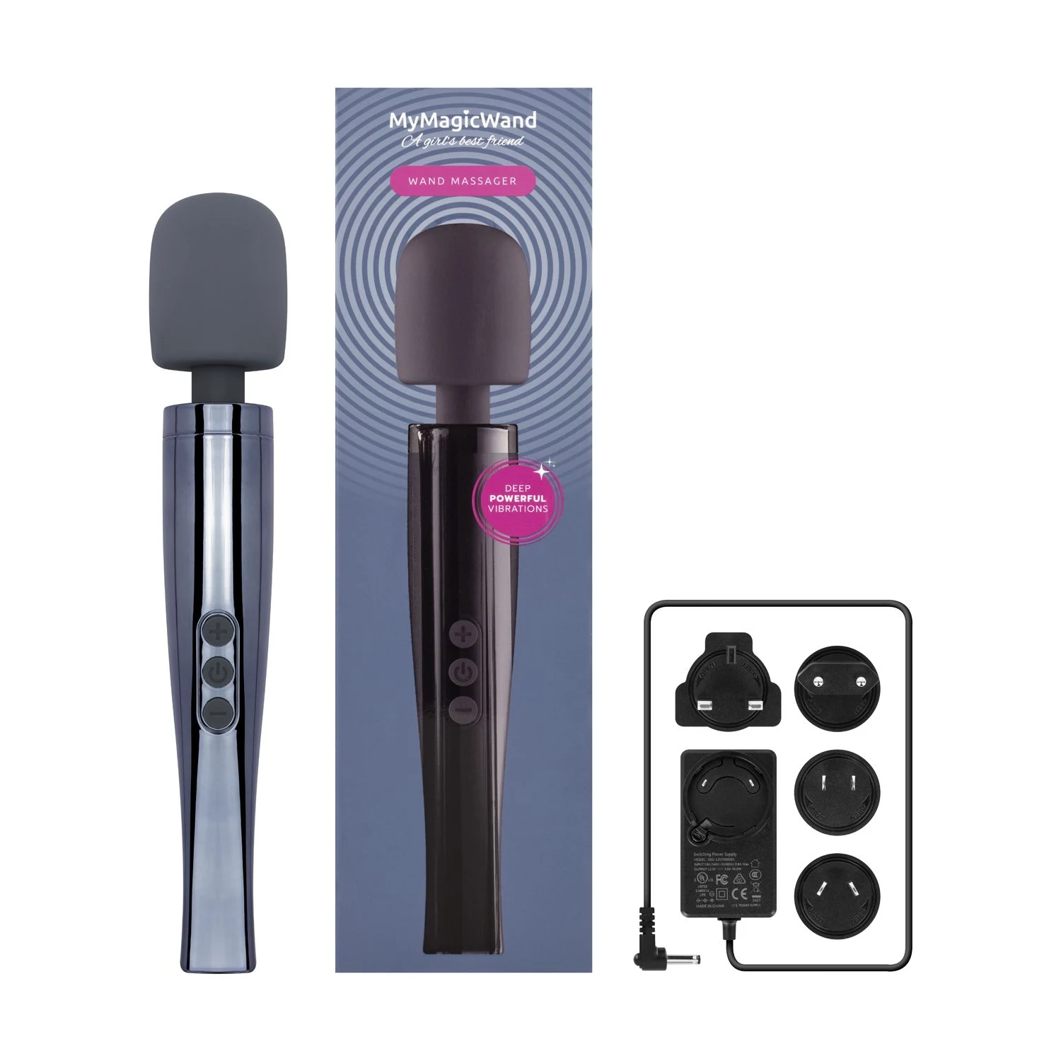 Wand Massager mit 6 Geschwindigkeiten und 7 Vibrationsmustern