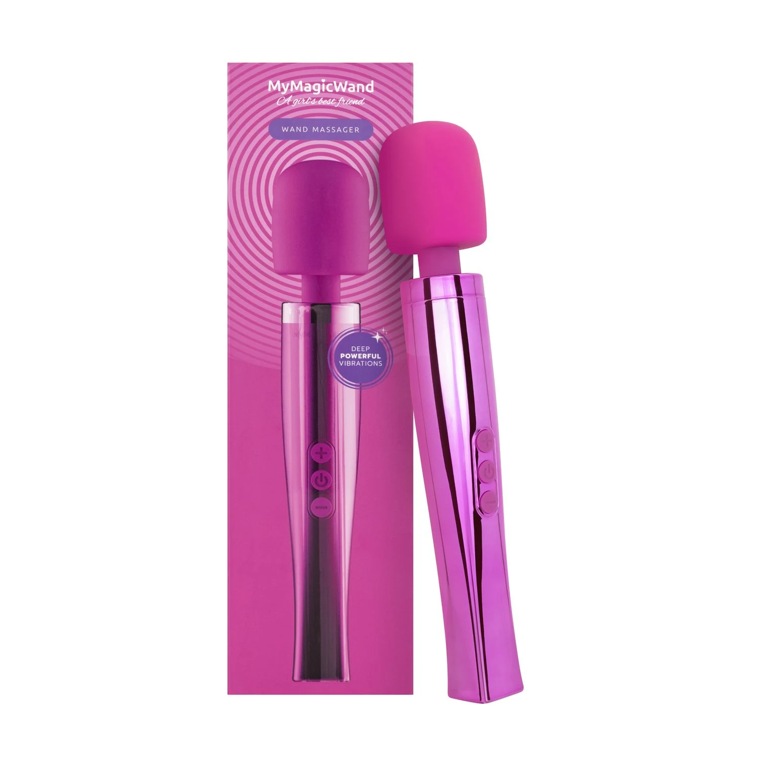MyMagicWand Wand Massager Pink in Rosa mit weichem Silikonkopf