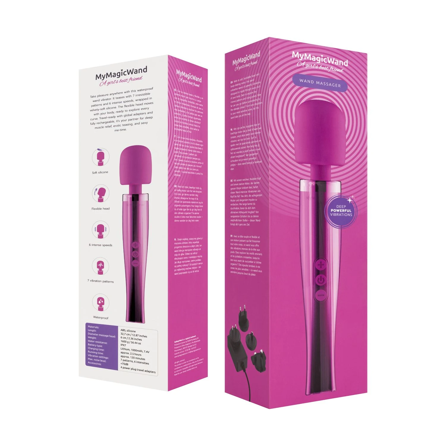 Rosa Wand Massagestab MyMagicWand mit weicher Oberfläche
