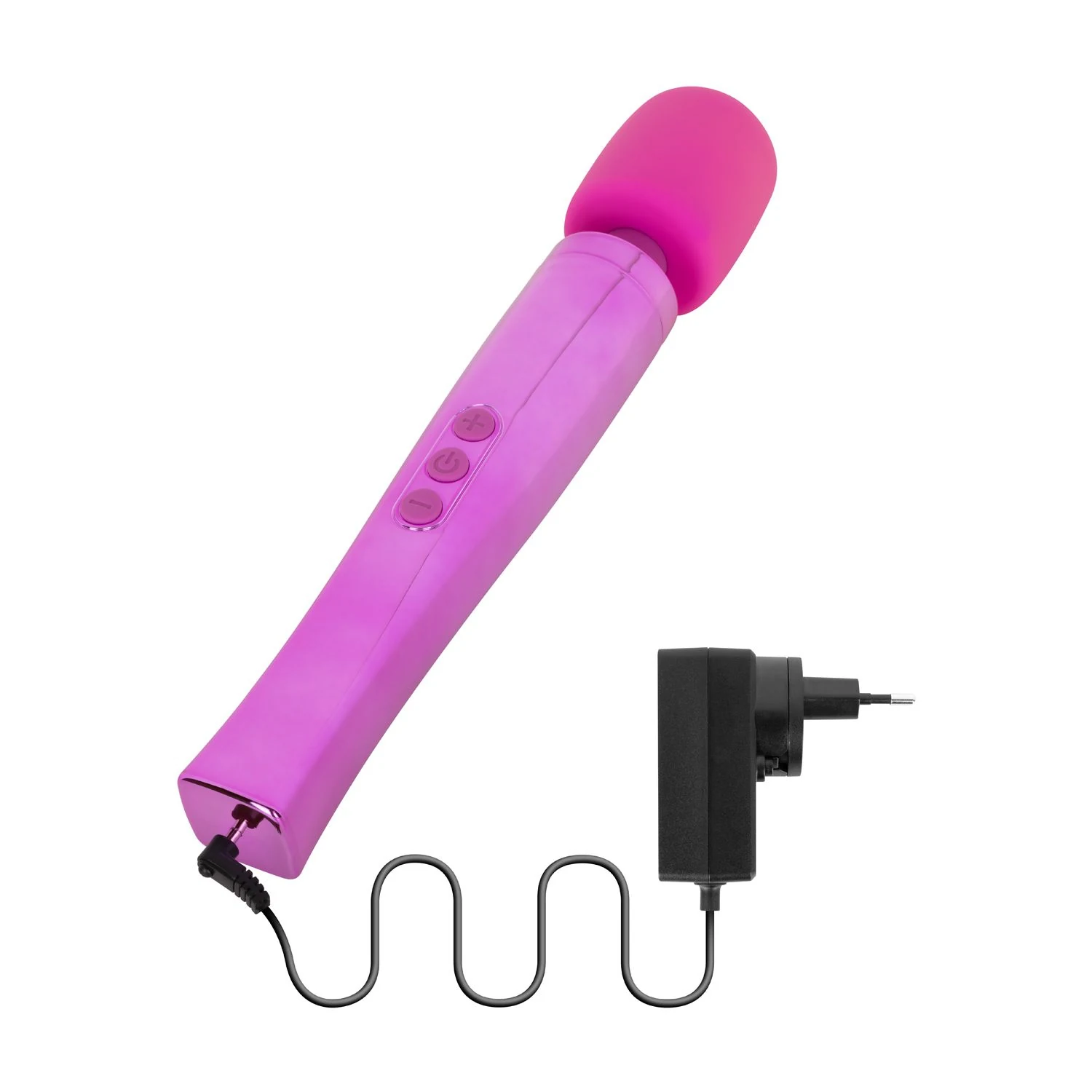 Wiederaufladbarer MyMagicWand Wand Massager in Rosa mit Ladekabel