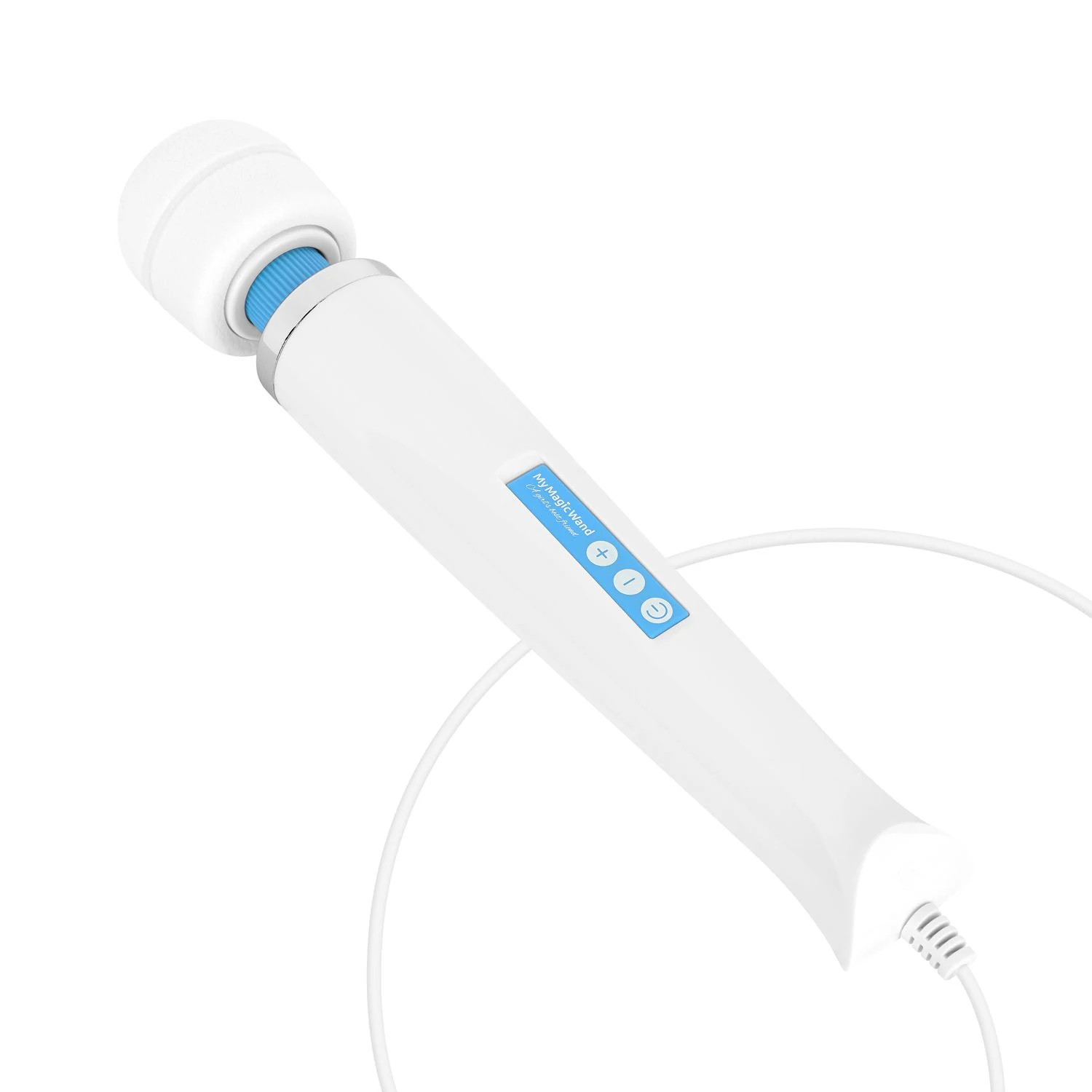 Wand Vibrator Blau aus ABS und Silikon mit weichem Aufsatz