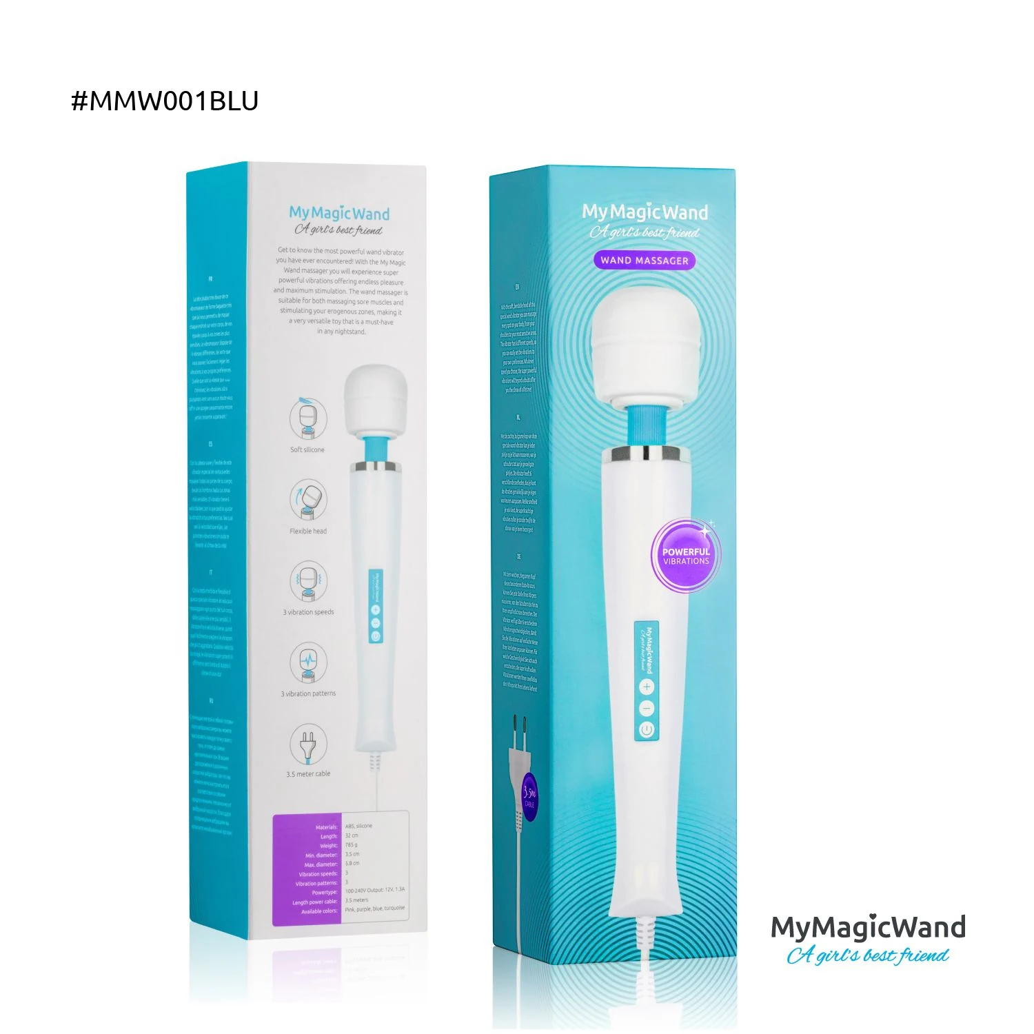 MyMagicWand Blau mit normaler Lautstärke und Standard-Pulsierung