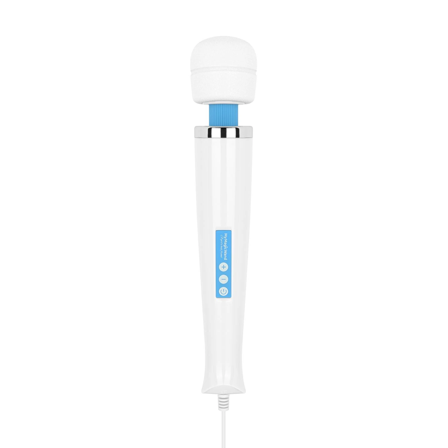 Blauer Wand Vibrator mit Druckknopf-Bedienung und beweglichem Kopf