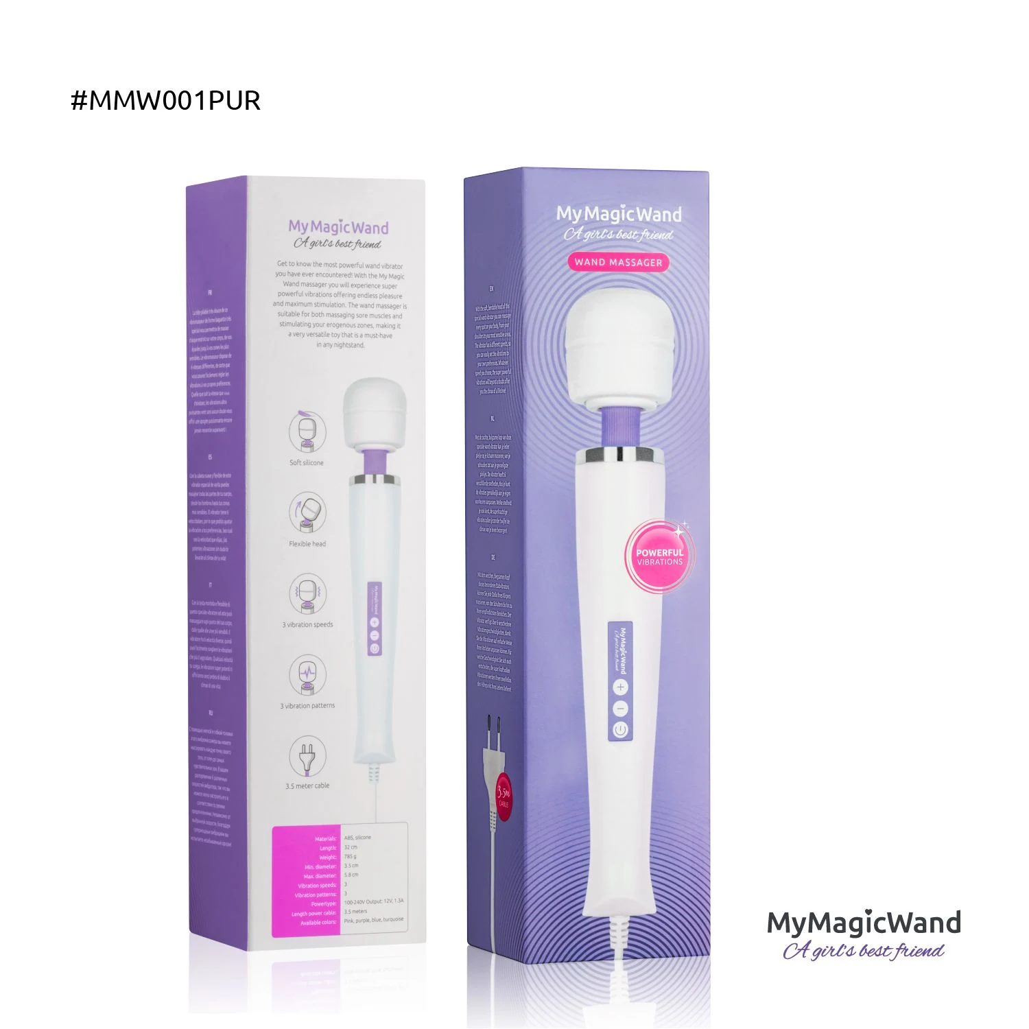 Lila Wand-Vibrator für Klitoris- und Nippelstimulation