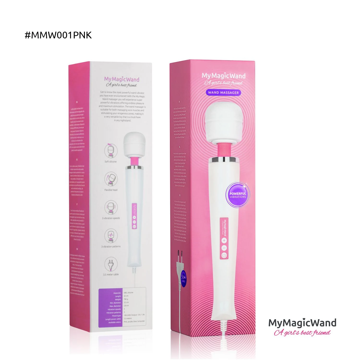 MyMagicWand Vibrator Rosa mit maximalem Durchmesser 58 mm