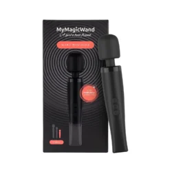 MyMagicWand Wand Vibrator Small in Schwarz mit flexiblem Massagekopf