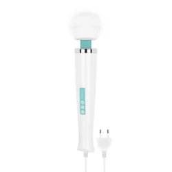 MyMagicWand Wand-Vibrator in Türkis mit rundem Griff und Aufsatz